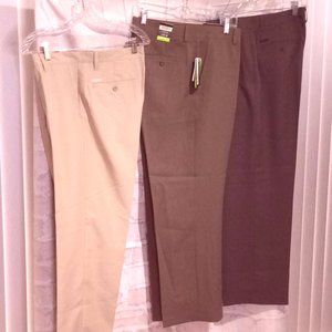 IZOD Mens Slacks NWT 3 PAIRS